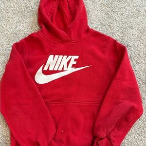 Nike Kids Red Hoodie Sweater